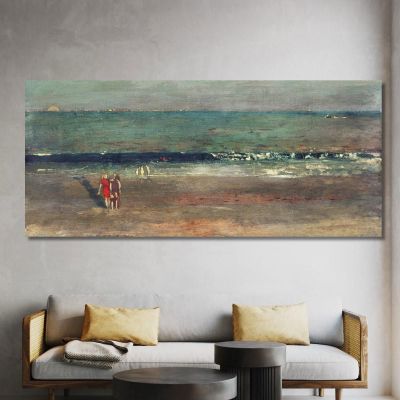 The Beach Late Afternoon Winslow Homer whm194 canvas print 