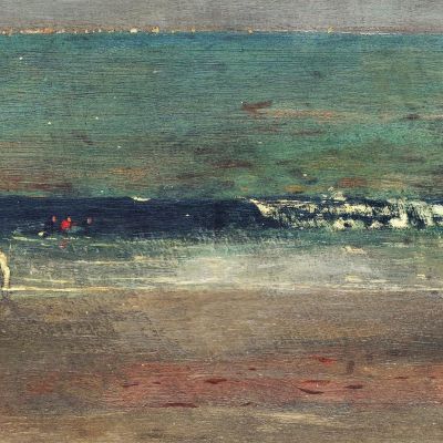 The Beach Late Afternoon Winslow Homer whm194 canvas print