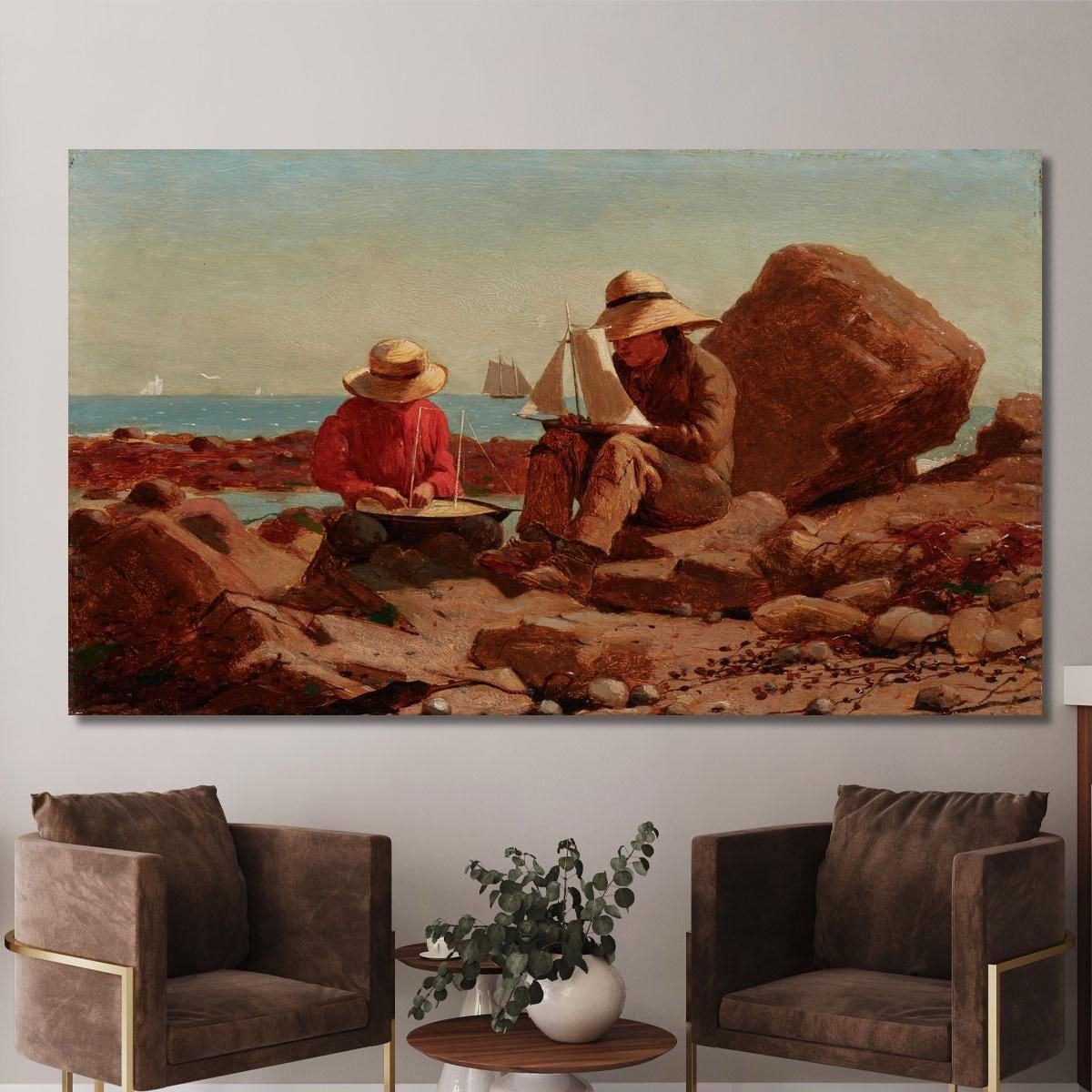The Boat Builders Winslow Homer whm197 canvas print 