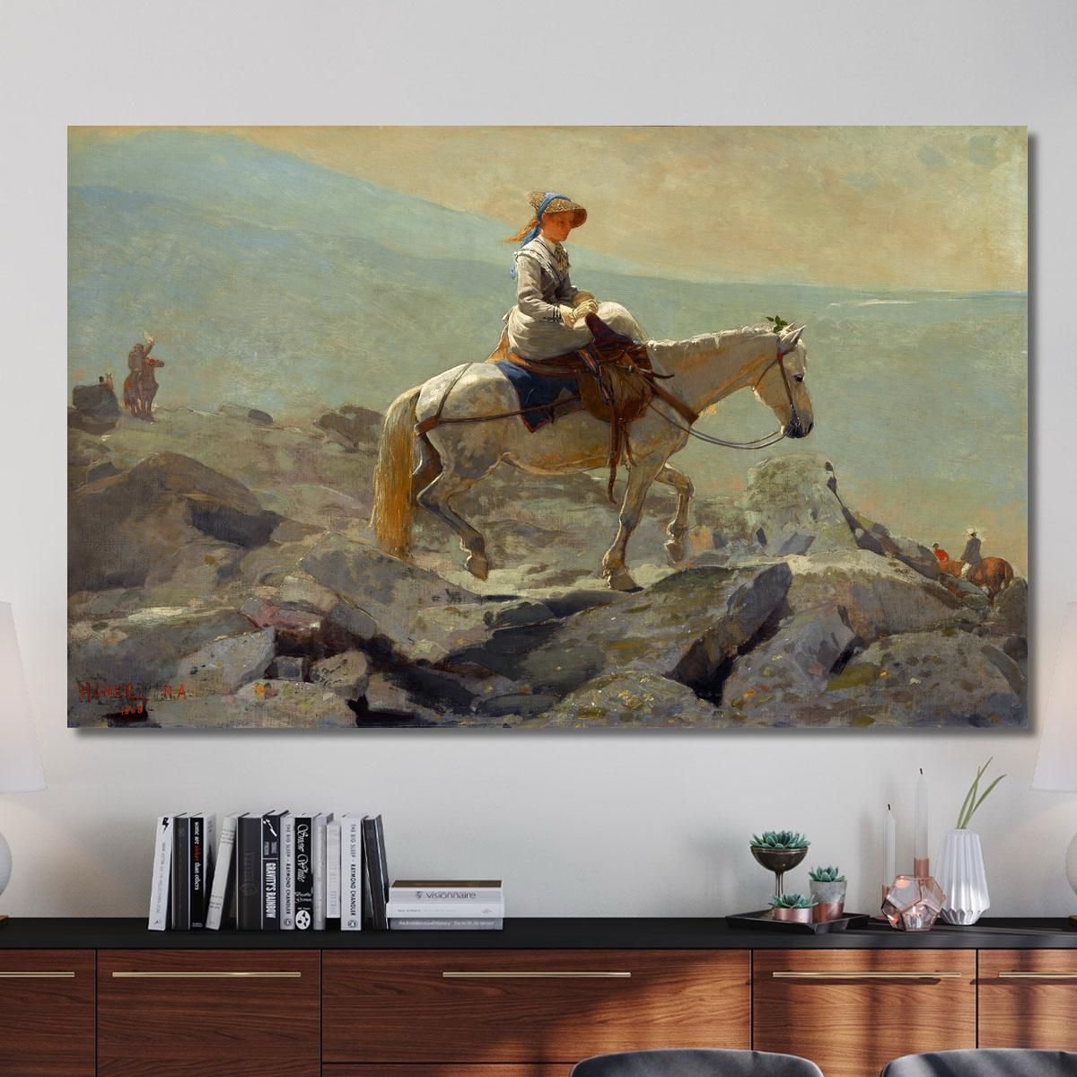 The Bridle Path White Mountains Winslow Homer whm198 canvas print 
