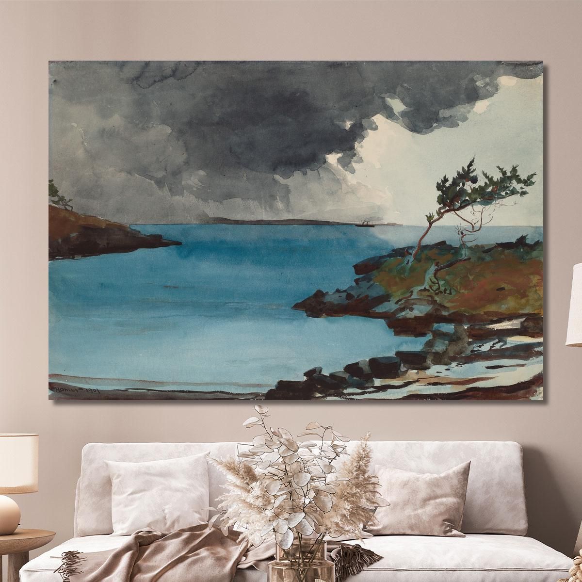 The Coming Storm Winslow Homer whm206 canvas print 
