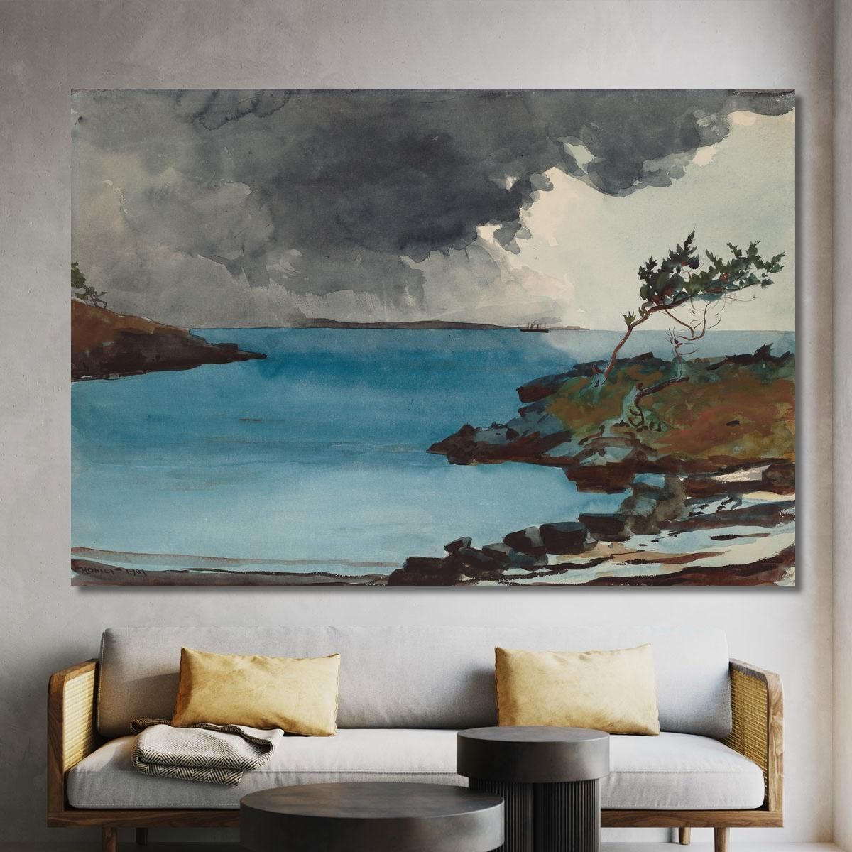 The Coming Storm Winslow Homer whm206 canvas print 
