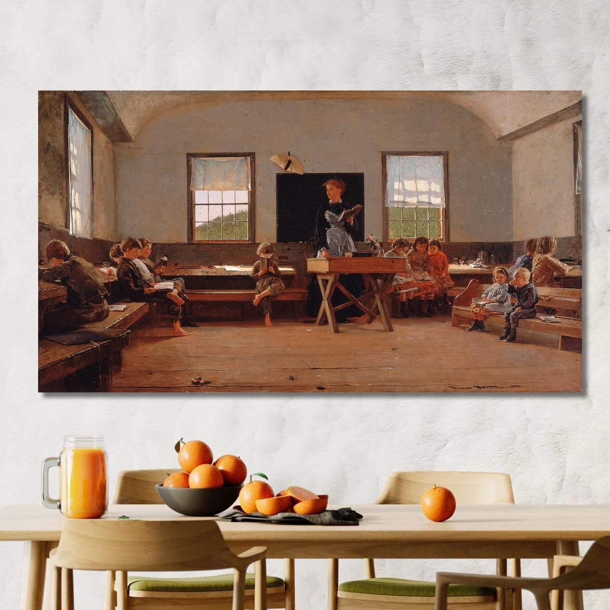 The Country School Winslow Homer whm209 canvas print 