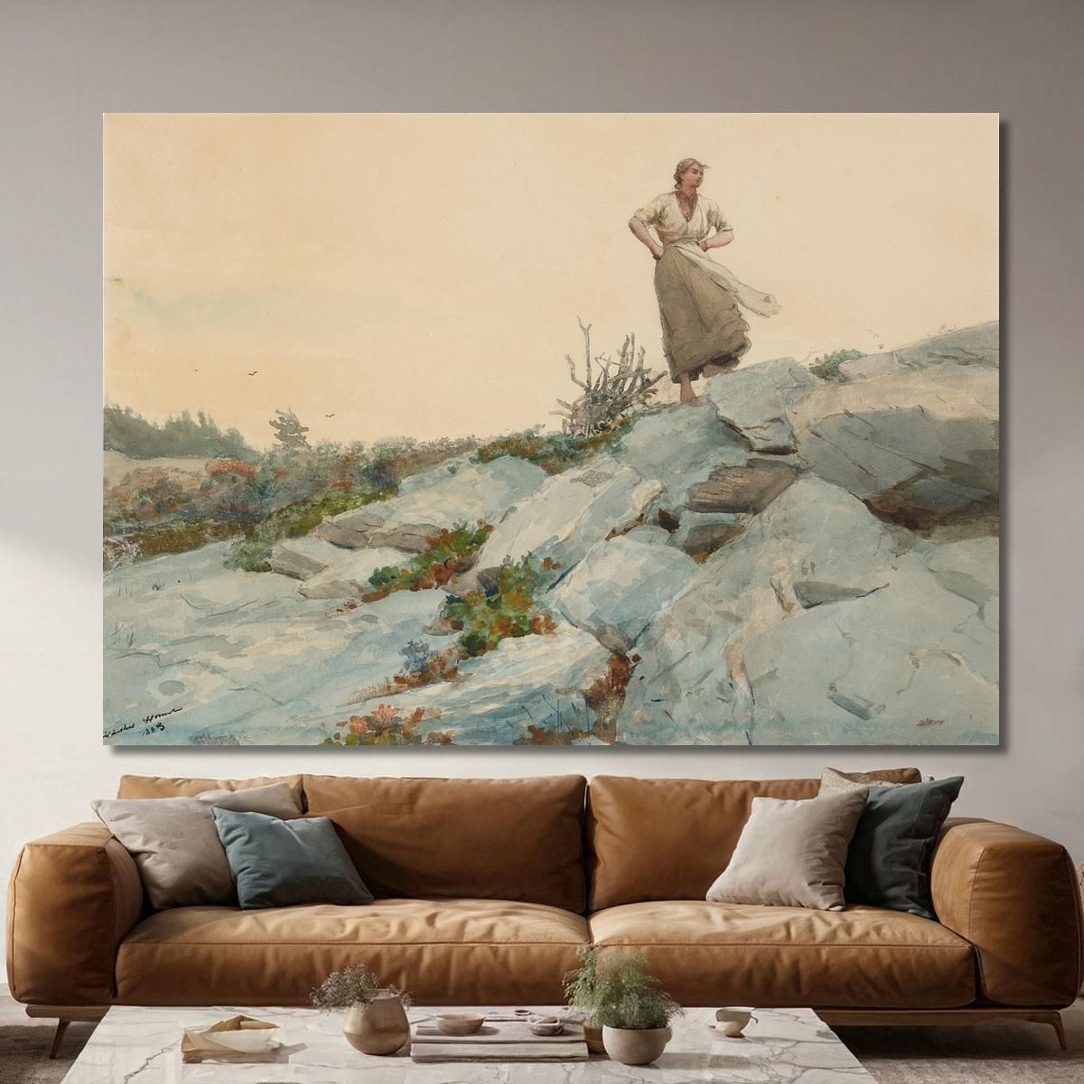 The Faggot Gatherer Winslow Homer whm214 canvas print 