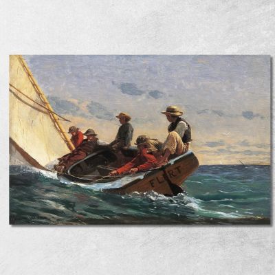 The Flirt Winslow Homer whm215 canvas print 