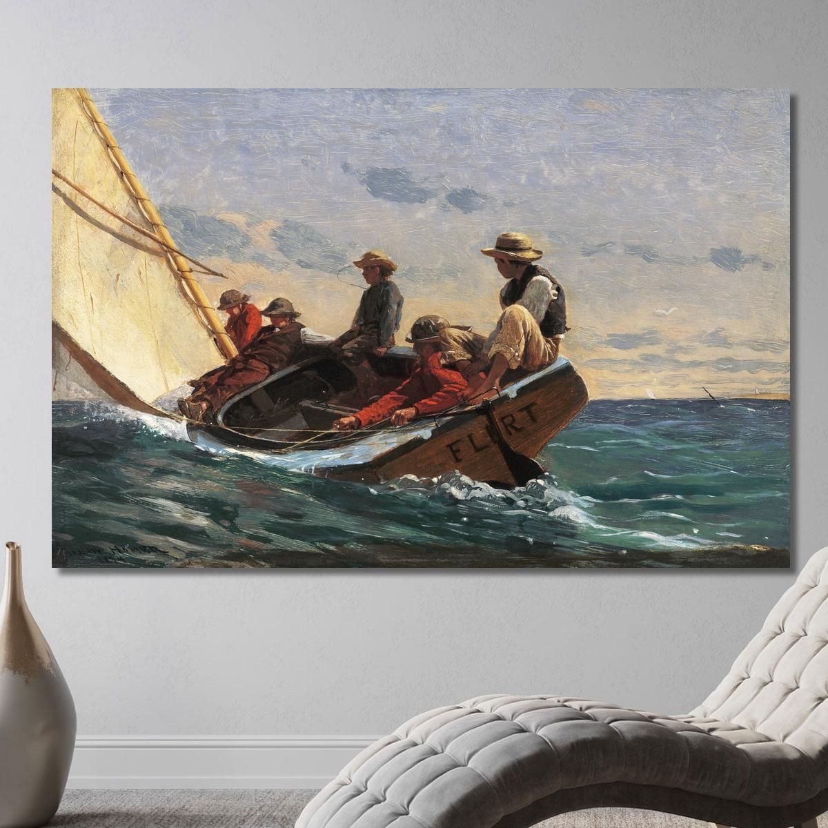 The Flirt Winslow Homer whm215 canvas print 