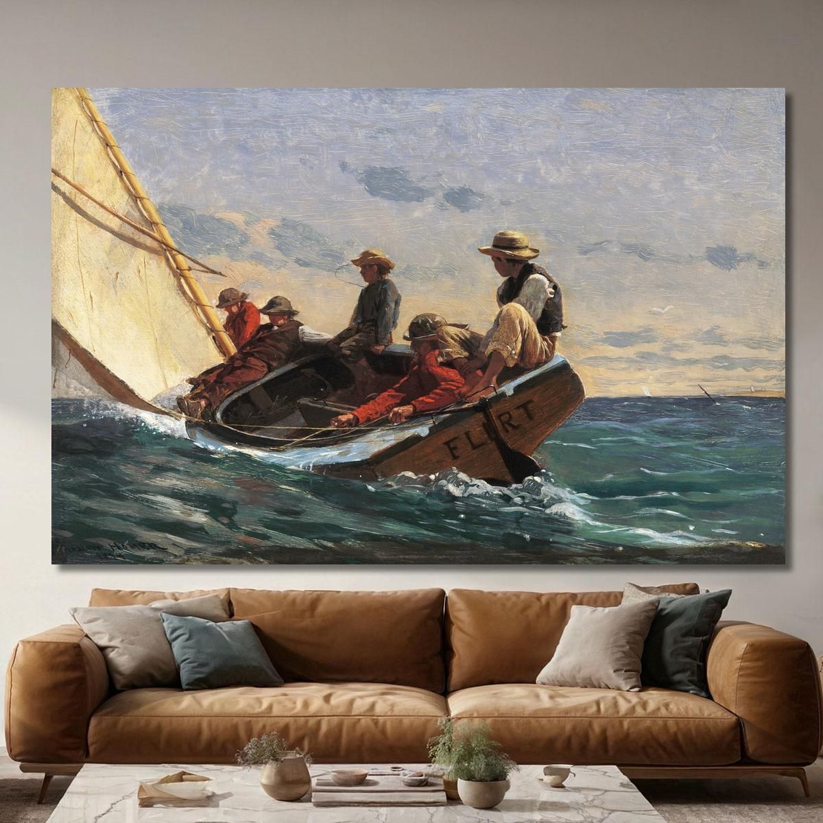 The Flirt Winslow Homer whm215 canvas print 