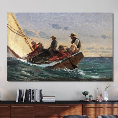 The Flirt Winslow Homer whm215 canvas print 