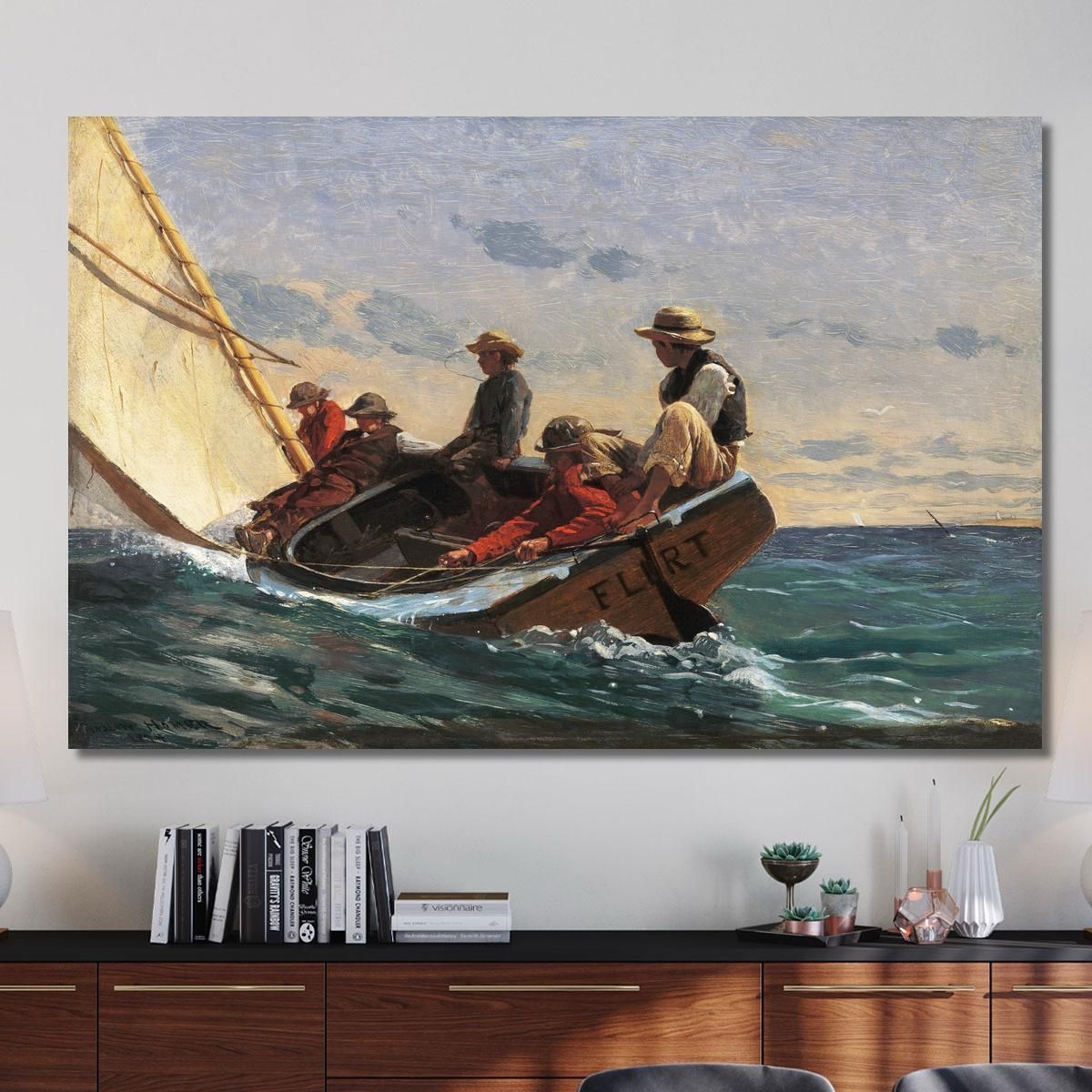 The Flirt Winslow Homer whm215 canvas print 