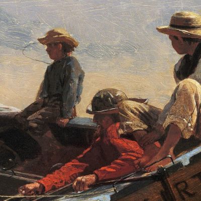 The Flirt Winslow Homer whm215 canvas print