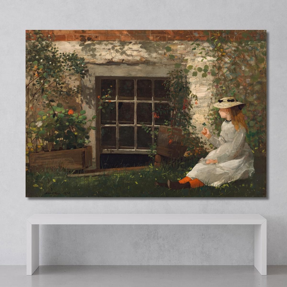 The Four-Leaf Clover Winslow Homer whm217 canvas print 