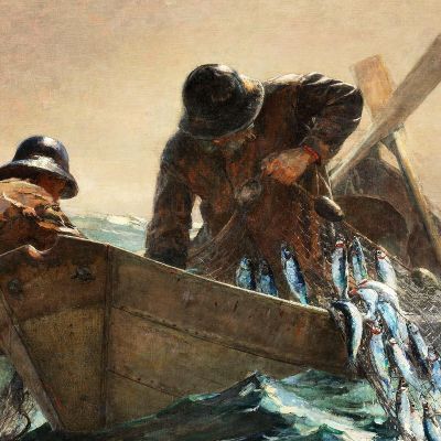 The Herring Net Winslow Homer whm224 canvas print