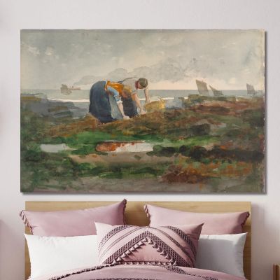 The Mussel Gatherers Winslow Homer whm230 canvas print 