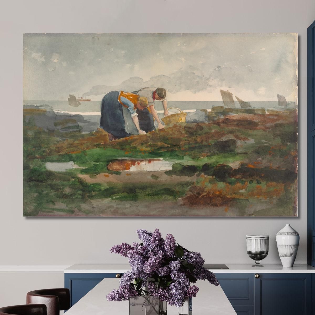 The Mussel Gatherers Winslow Homer whm230 canvas print 