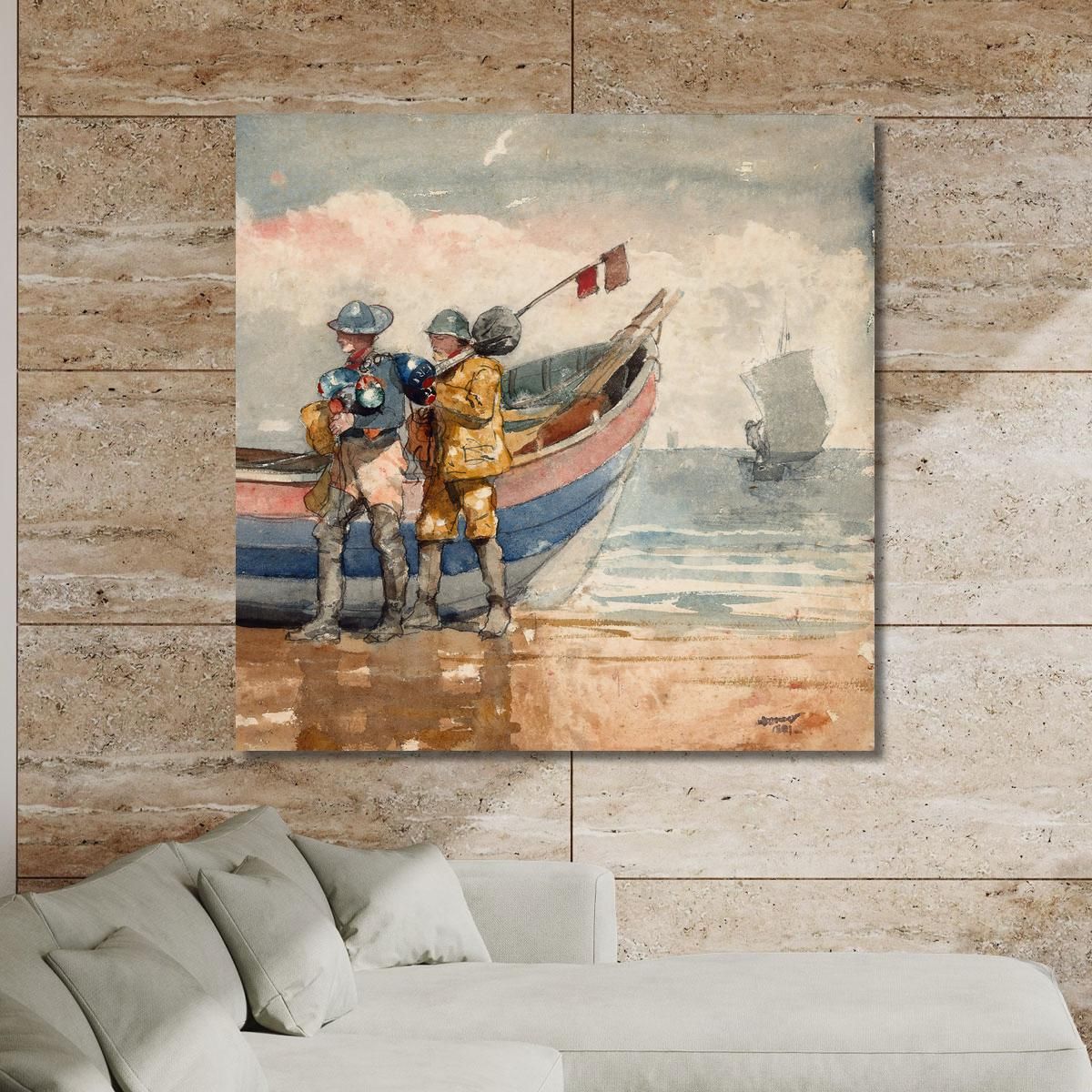 The Return Tynemouth Winslow Homer whm237 canvas print 