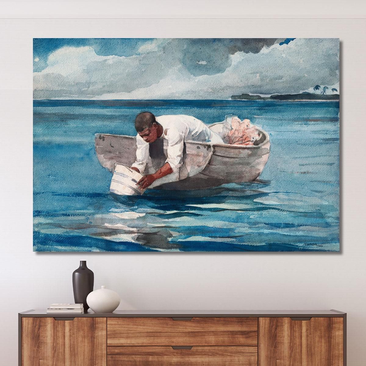 The Water Fan Winslow Homer whm243 canvas print 