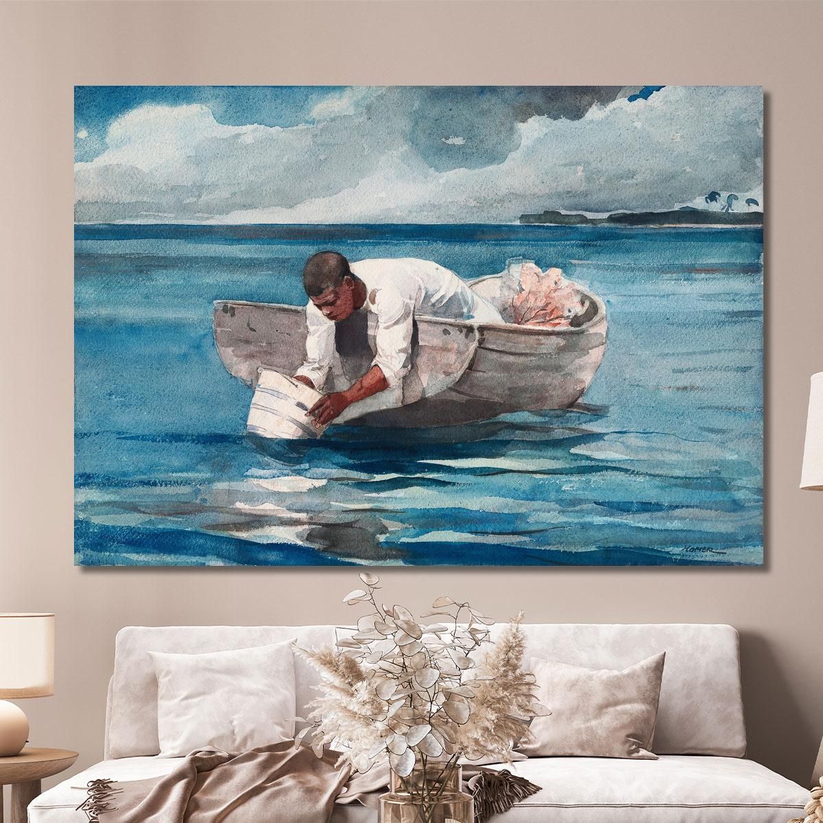 The Water Fan Winslow Homer whm243 canvas print 