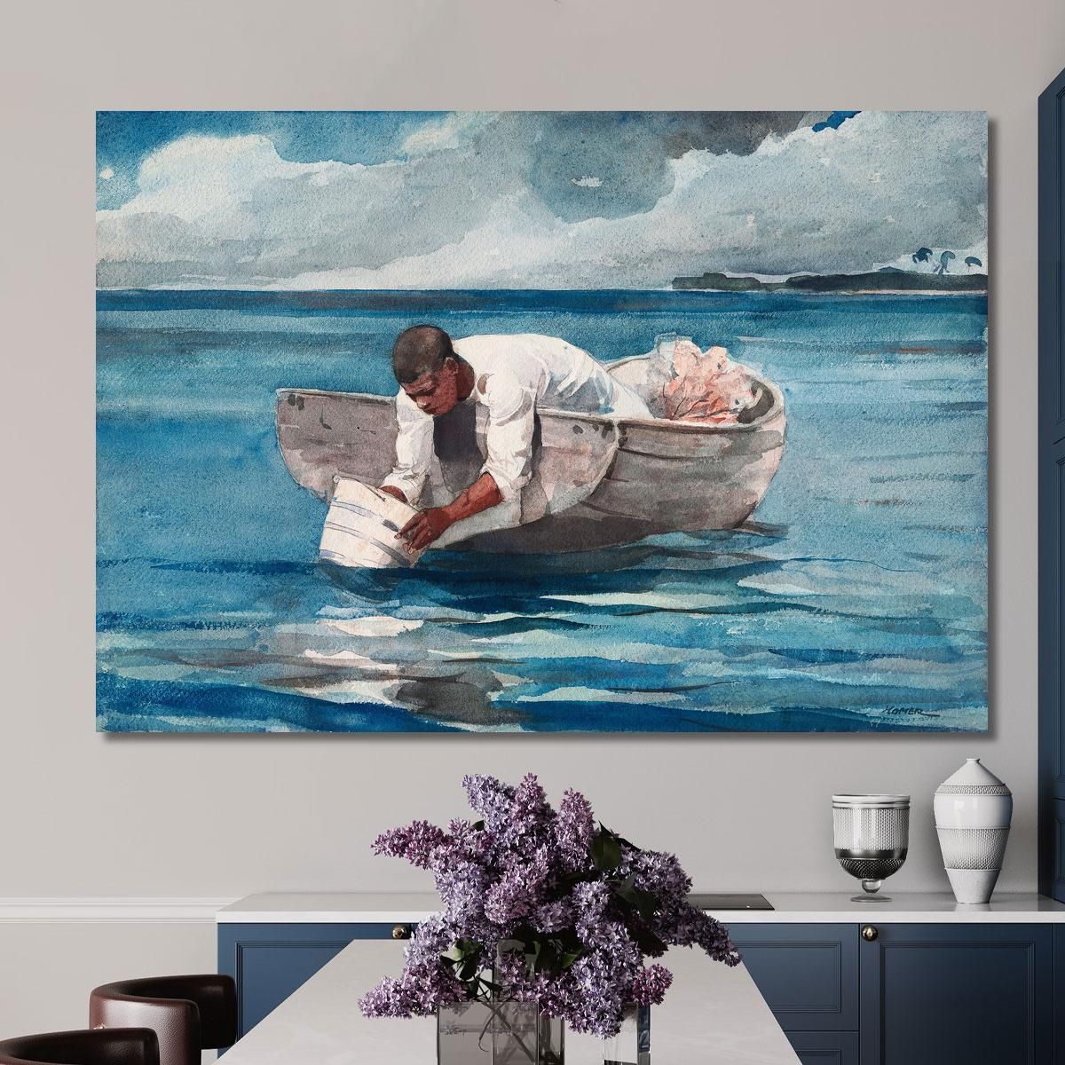 The Water Fan Winslow Homer whm243 canvas print 