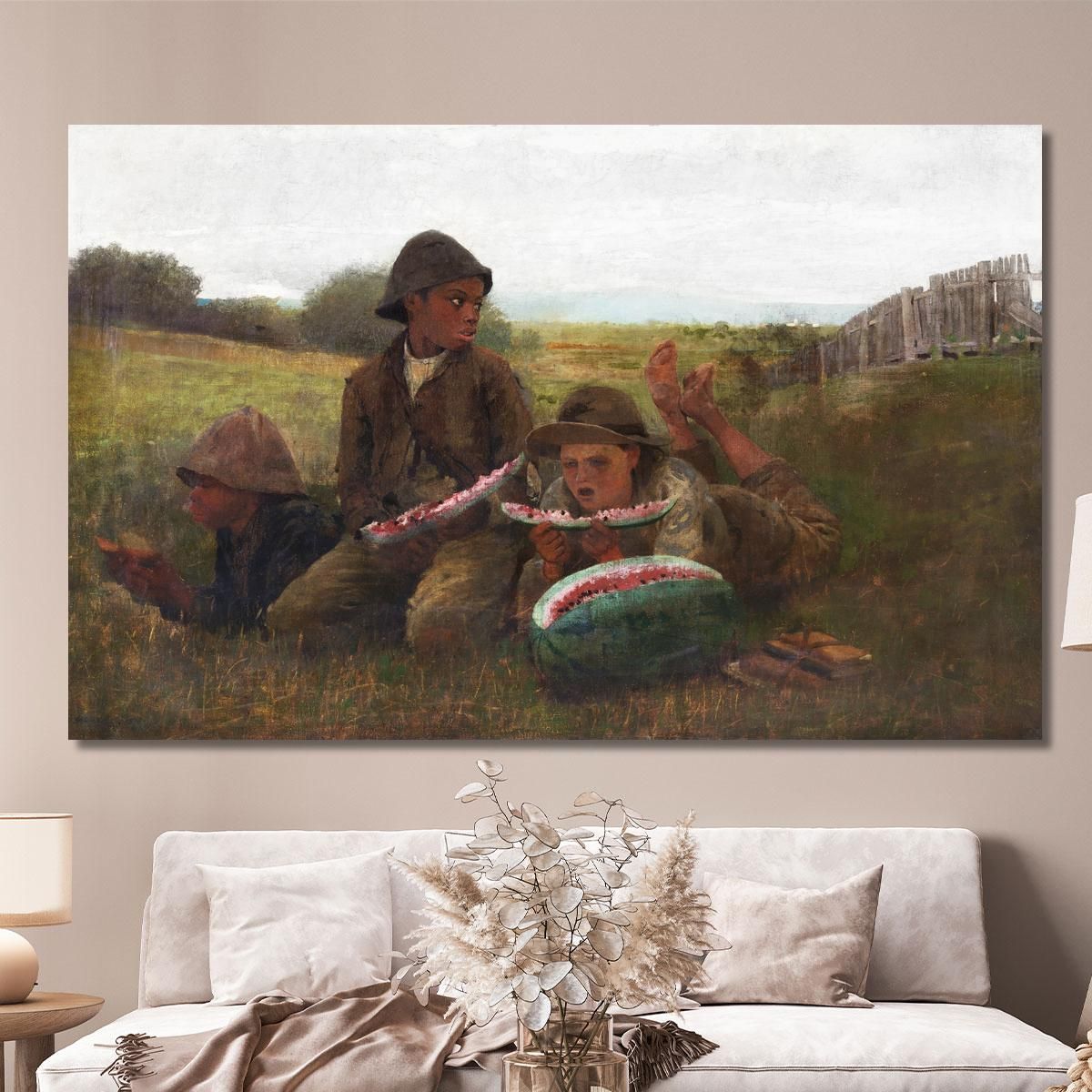 The Watermelon Boys Winslow Homer whm244 canvas print 