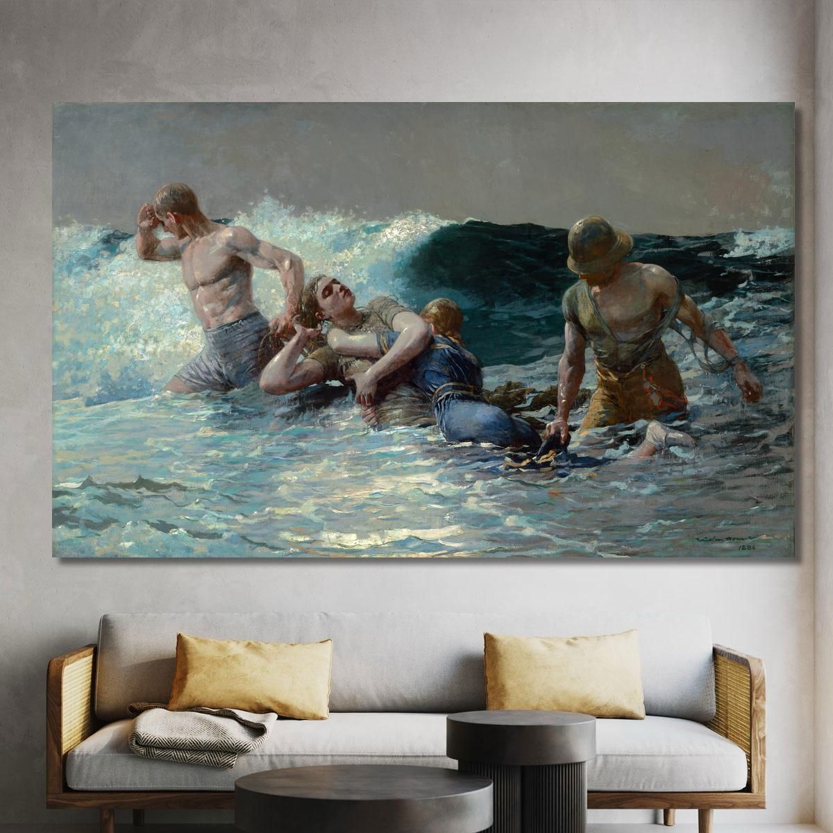 Undertow Winslow Homer whm258 canvas print 