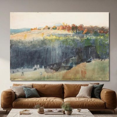 Valley And Hillside Winslow Homer whm261 canvas print 