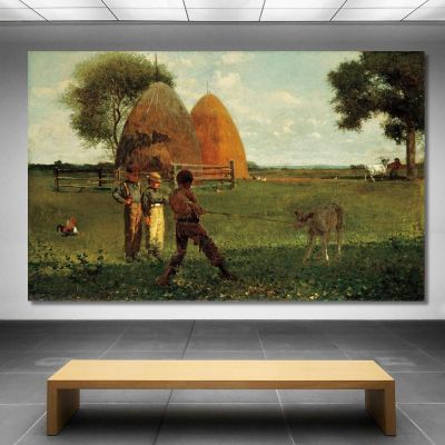 Weaning The Calf Winslow Homer whm264 canvas print 