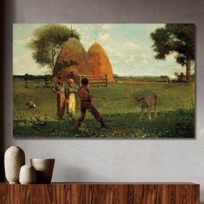 Weaning The Calf Winslow Homer whm264 canvas print 