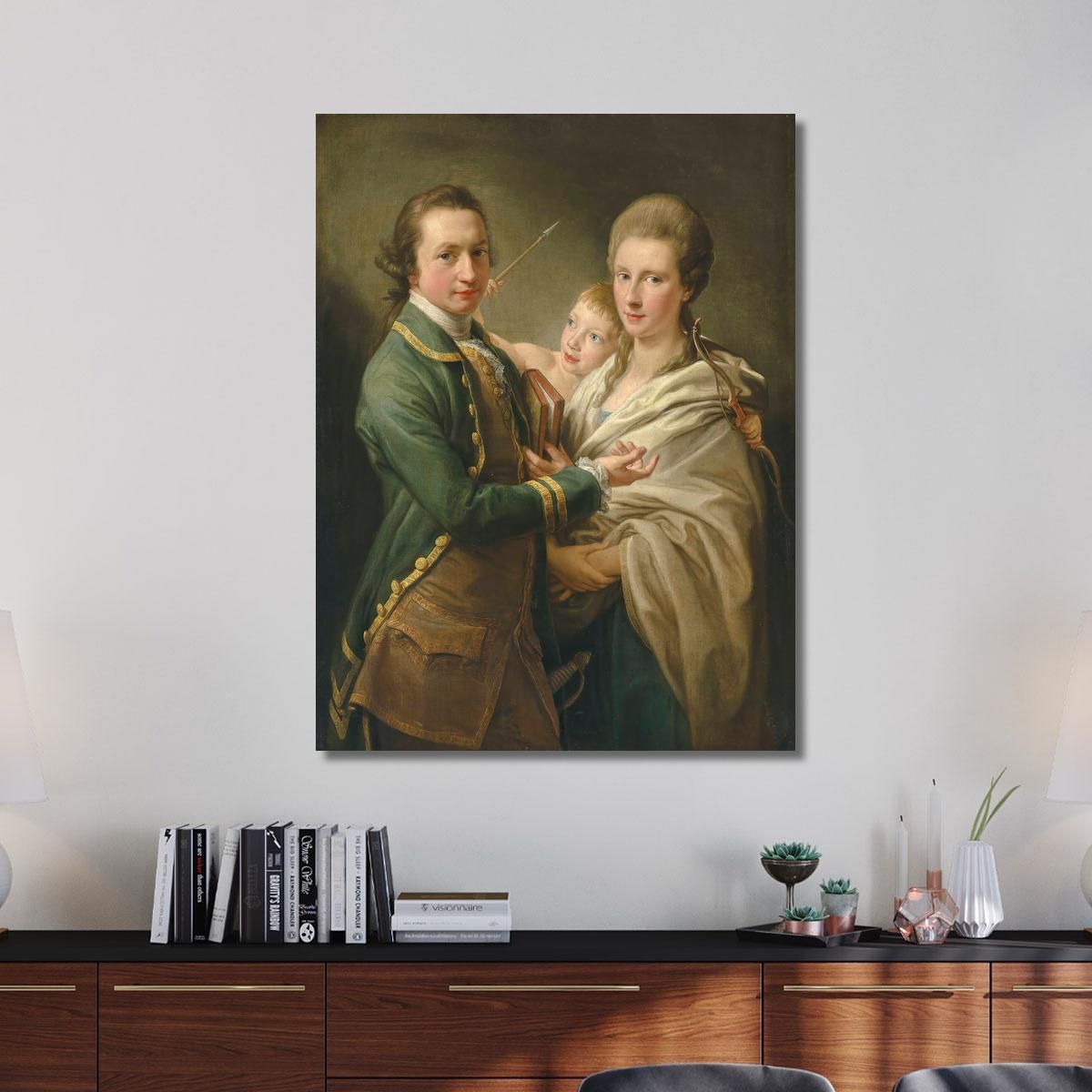 Arthur Saunders Gore Viscount Sudley Later 2Nd Earl Of Arran And His Wife Pompeo Batoni pbt6 canvas print 