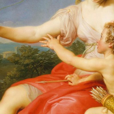 Diana And Cupid Pompeo Batoni pbt10 canvas print