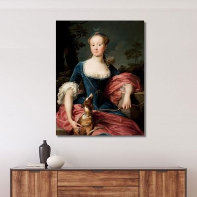 Portrait Of A Lady As Diana The Huntress Pompeo Batoni pbt24 canvas print 