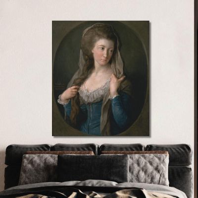 Portrait Of A Woman Traditionally Identified As Margaret Stuart Lady Hippisley Pompeo Batoni pbt28 canvas print 