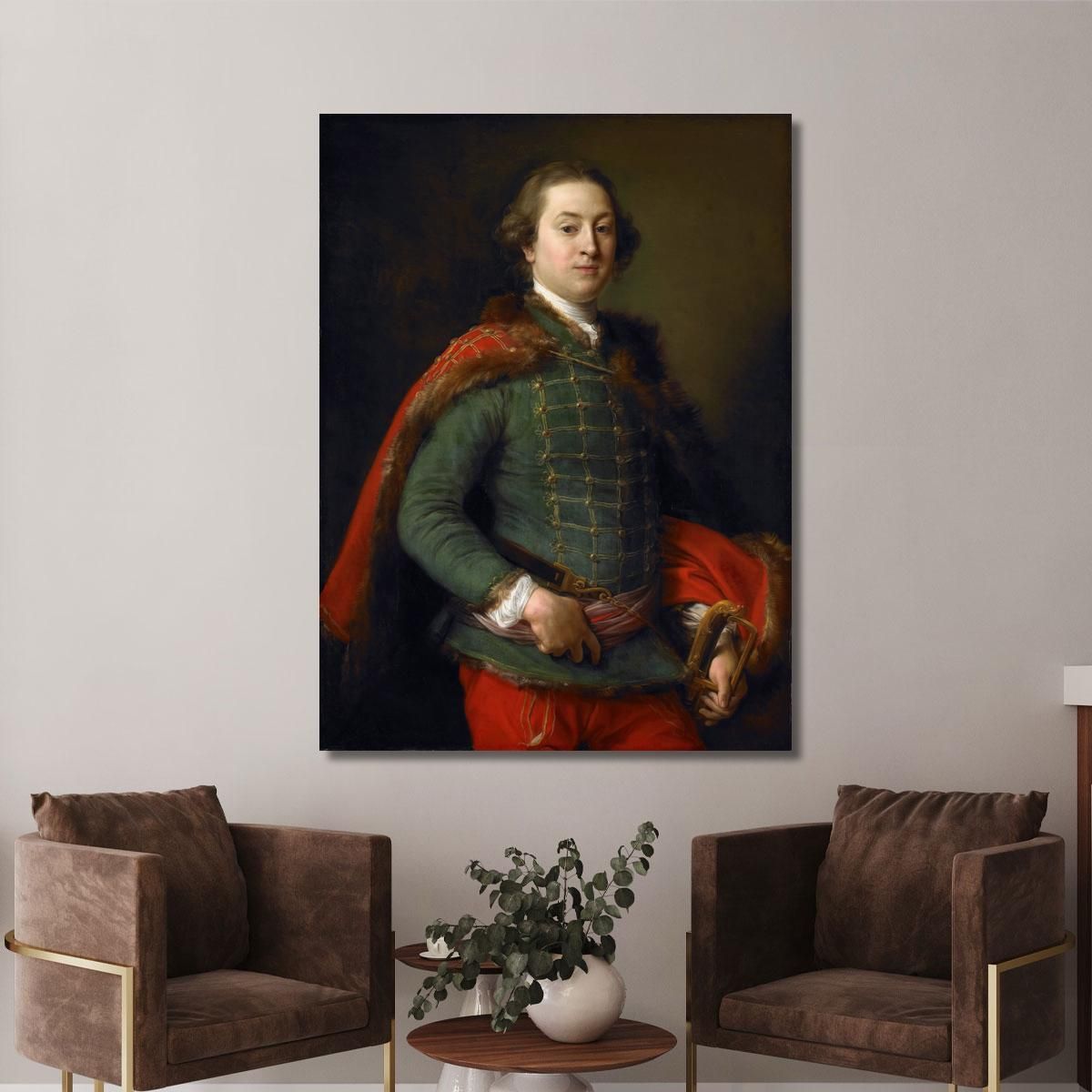 Portrait Of John Woodyeare Pompeo Batoni pbt33 canvas print 