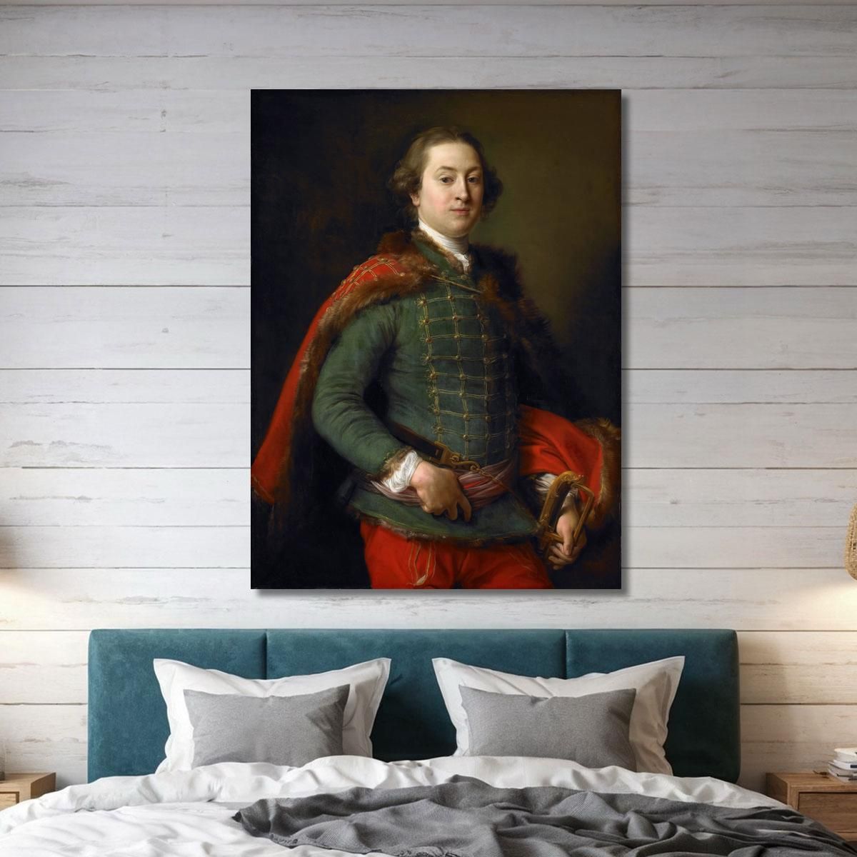 Portrait Of John Woodyeare Pompeo Batoni pbt33 canvas print 