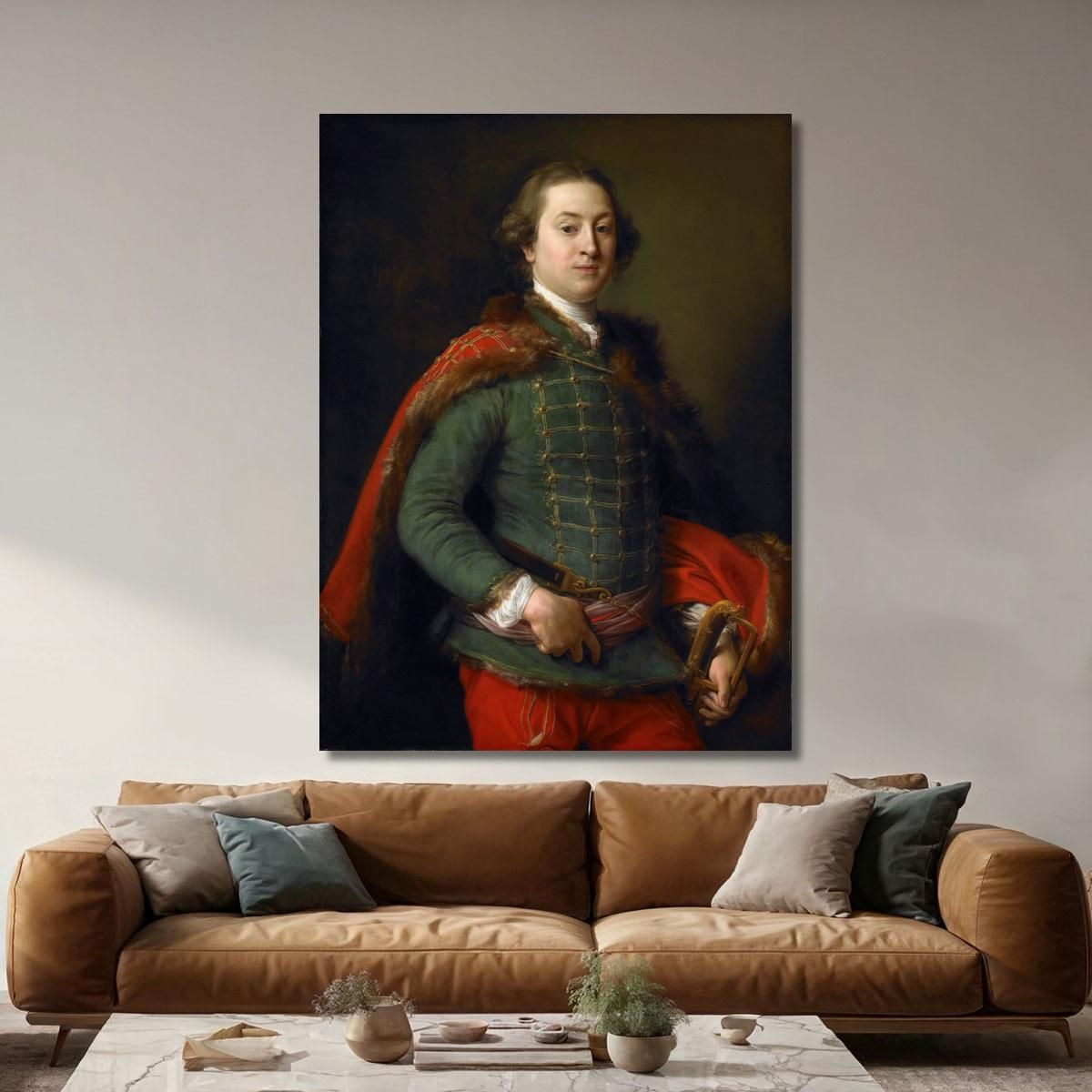 Portrait Of John Woodyeare Pompeo Batoni pbt33 canvas print 