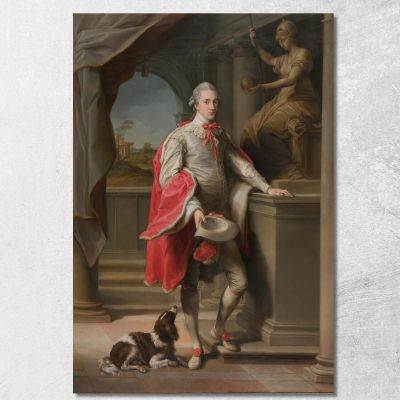 Portrait Of John 3Rd Baron Monson Of Burton Pompeo Batoni pbt34 canvas print 