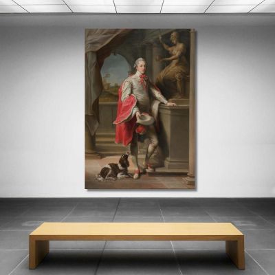 Portrait Of John 3Rd Baron Monson Of Burton Pompeo Batoni pbt34 canvas print 