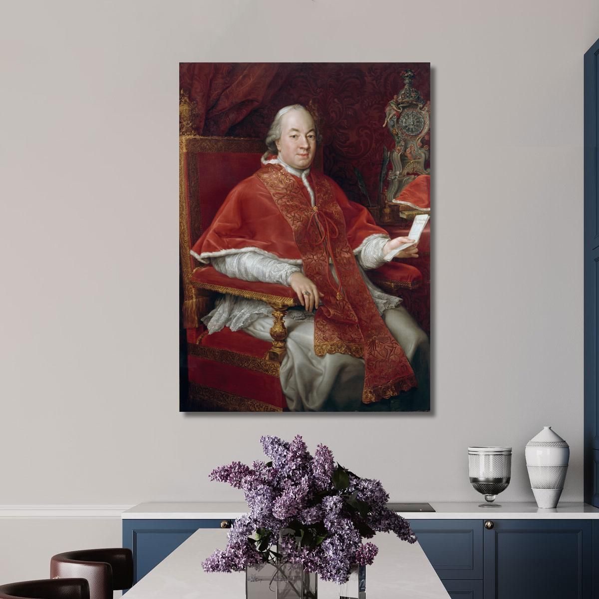 Portrait Of Pope Pius Vi Giovanni Angelo Braschi Pompeo Batoni pbt37 canvas print 