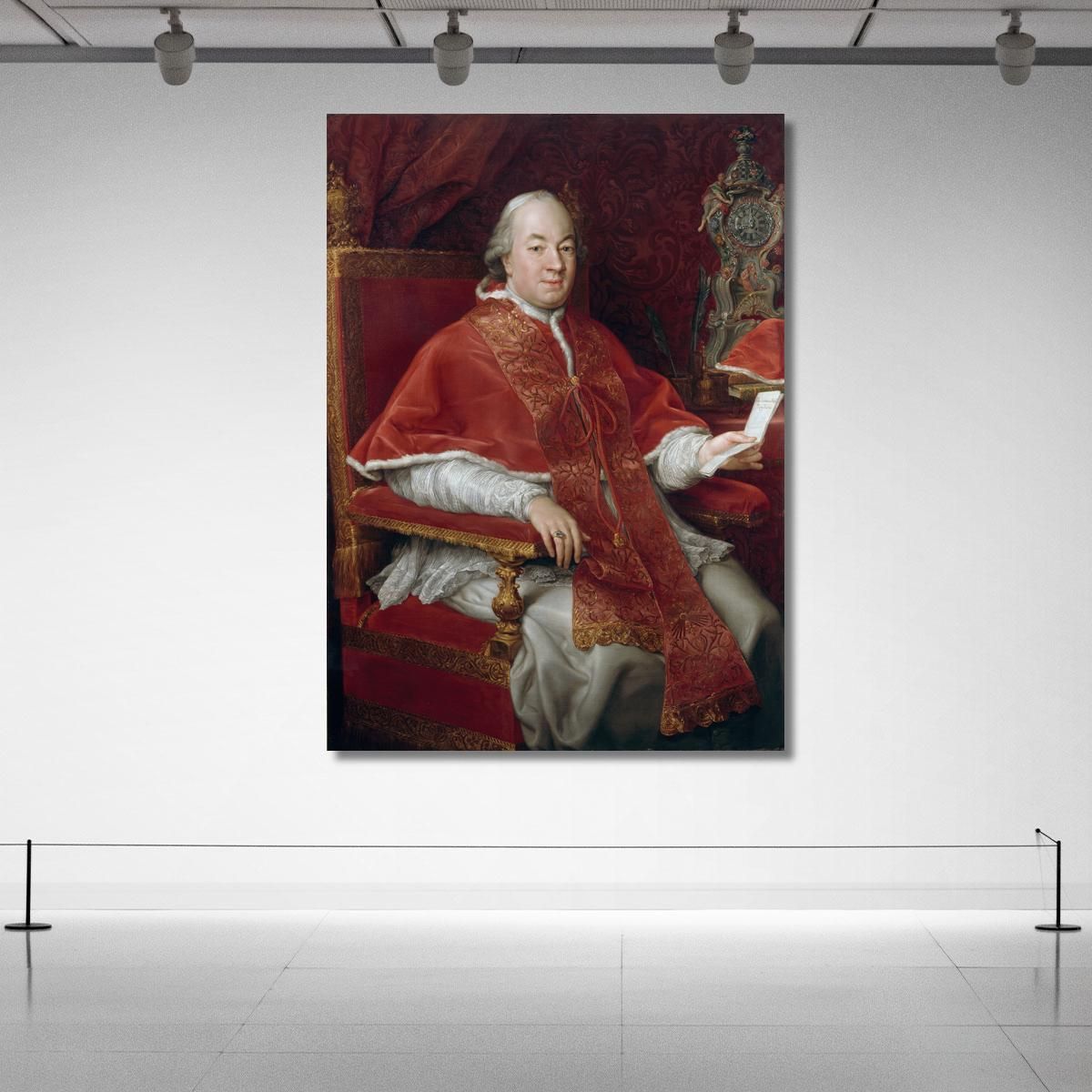 Portrait Of Pope Pius Vi Giovanni Angelo Braschi Pompeo Batoni pbt37 canvas print 