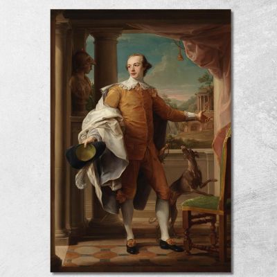 Portrait Of Sir Wyndham Knatchbull-Wyndham Pompeo Batoni pbt38 canvas print 