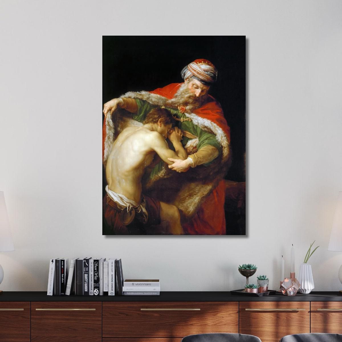 The Return Of The Prodigal Son Pompeo Batoni pbt51 canvas print 