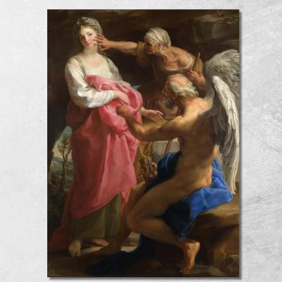 Time Orders Old Age To Destroy Beauty Pompeo Batoni pbt55 canvas print 