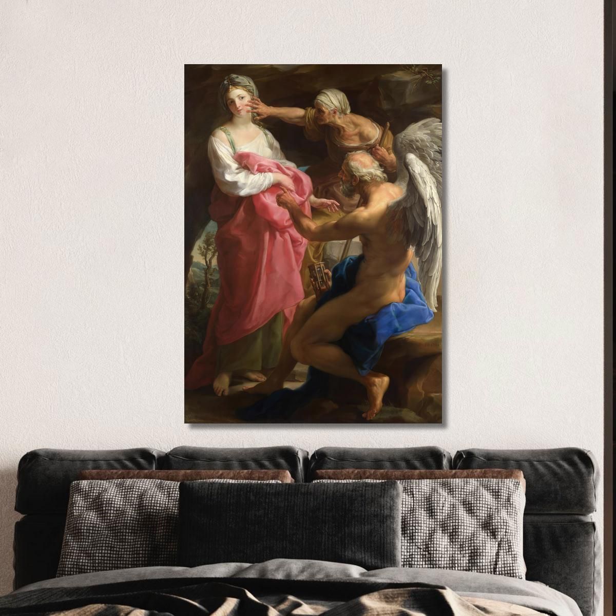 Time Orders Old Age To Destroy Beauty Pompeo Batoni pbt55 canvas print 