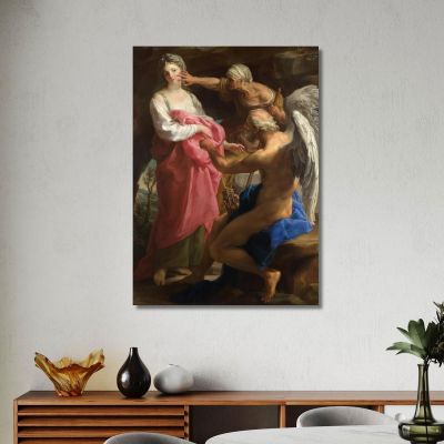 Time Orders Old Age To Destroy Beauty Pompeo Batoni pbt55 canvas print 