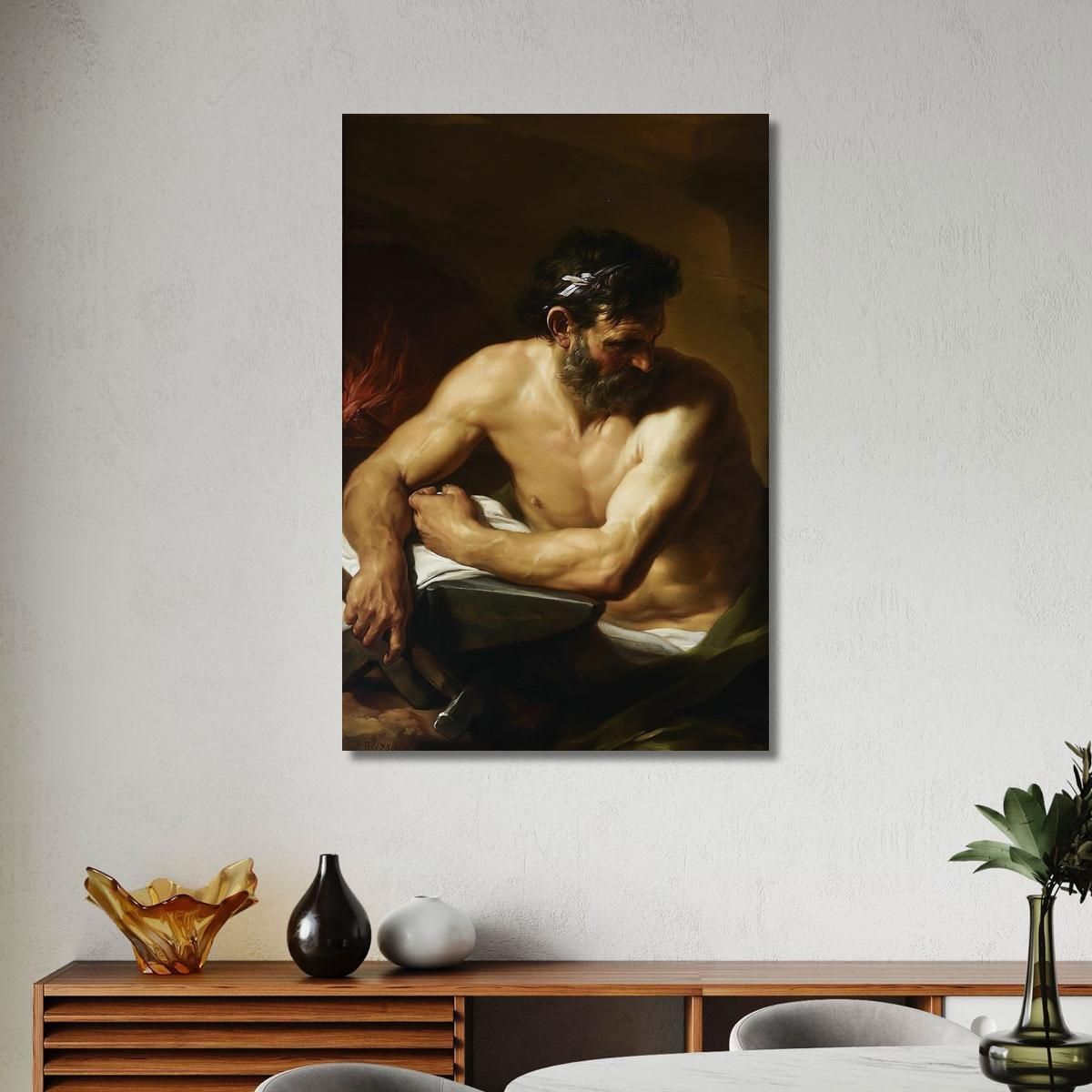 Vulcan Pompeo Batoni pbt58 canvas print 