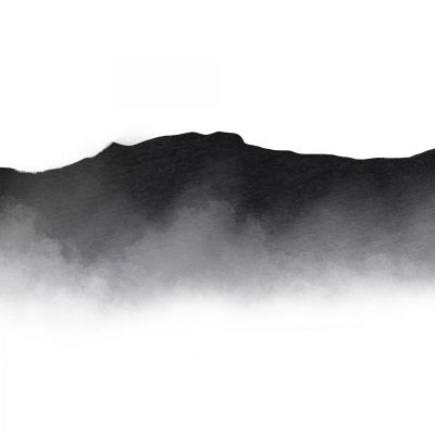 Abstract Landscape Painting Black Foggy Mountain Landscape Minimalist abl6 canvas print