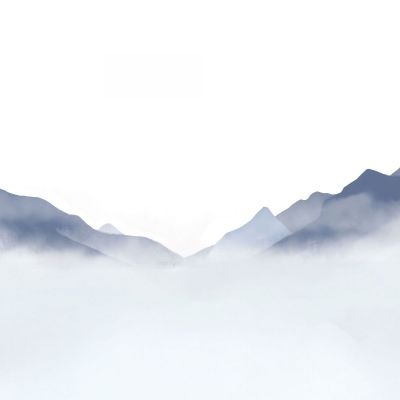 Abstract Landscape Painting Misty Mountainous Landscape Blue And White Minimalist abl9 canvas print