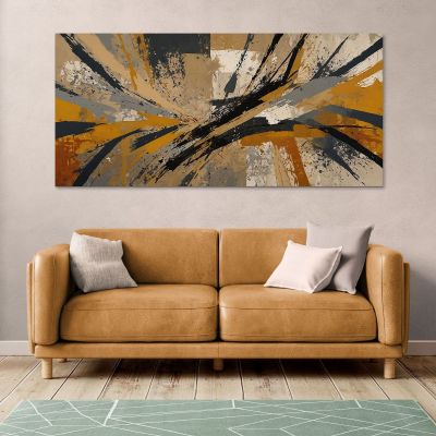 Painting Abstract Shapes Contemporary Design With Lines And Splashes Of Color absh11 canvas print 