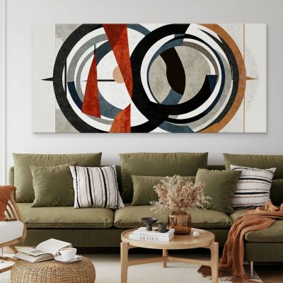 Framework Of Abstract Shapes Geometric Design With Color Contrasts absh12 canvas print 