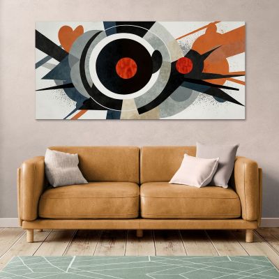 Abstract Shapes Painting Abstract Geometric Dynamism absh13 canvas print 