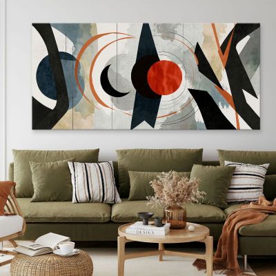 Abstract Shapes Painting Chromatic Elegance And Geometric Shapes absh15 canvas print 